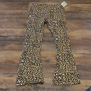 NWT Leopard Print Kids Flared Bottoms